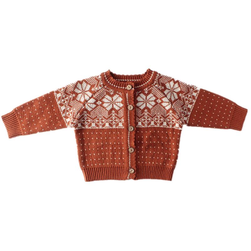 

Thick Red Christmas Snow Flake Coat Baby Girl Cardigan Black Toddler Jacket 3 6 9 12 18 24 Month Infant Clothes OBS204039