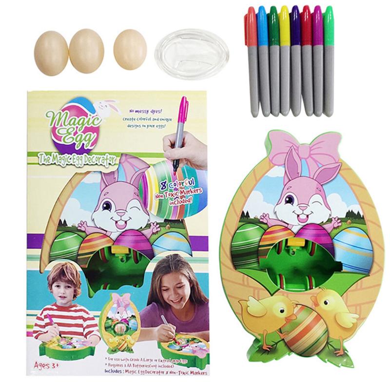 

Christmas Easter Decorations Egg Dye Kit Coloring Dying Decorator Art Machine Basket Stuffers DIY Craft with 8 Marker 3 Egg/Ball