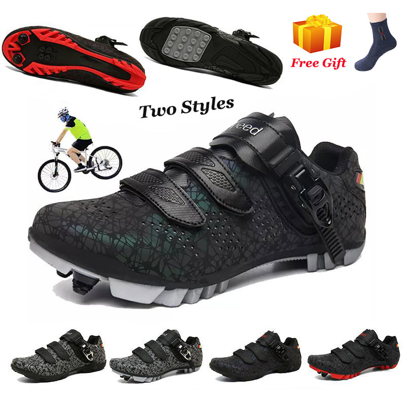 

Cycling Shoes Men Sneakers Professional Athletics Self-locking Mountain Bike Sneakers Unisex Racing Road Bicycle Shoes Ciclismo, Red mountain lock