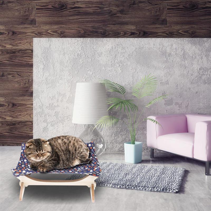 

Pet Wood Bracket Cradle Detachable Wood Bracket Comfortable Fabric Pet Bed Eco-Friendly Comfortable Nest