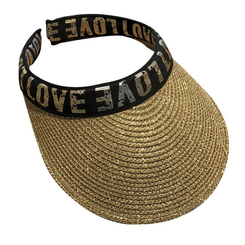 

2020 women summer Sun Hat Letters sun visor hat with big heads wide brim beach female straw cap, Grey