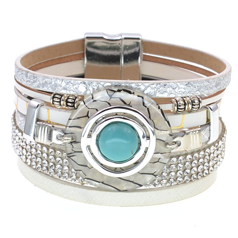 

leather bracelet for women charm Bracelet Bangle Magnetic Clasp women fashion jewelry