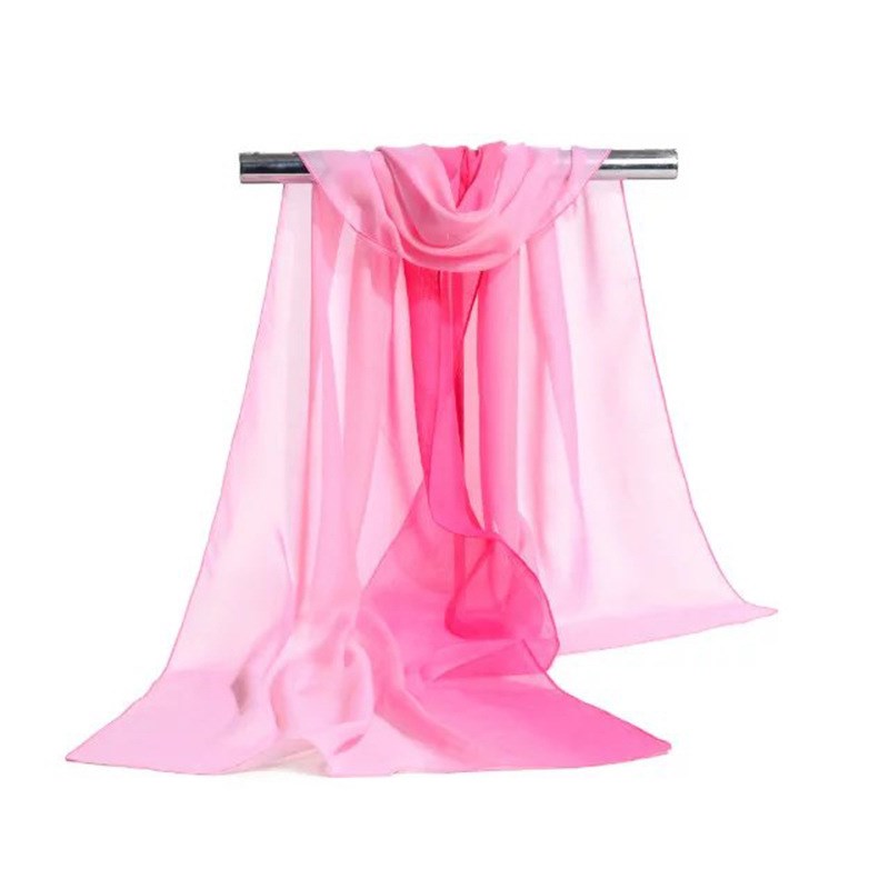 

160*50cm New Fashion Woman Color Gradient Chiffon Scarf Wild Shawl Sunscreen Girl Scarf Scarves