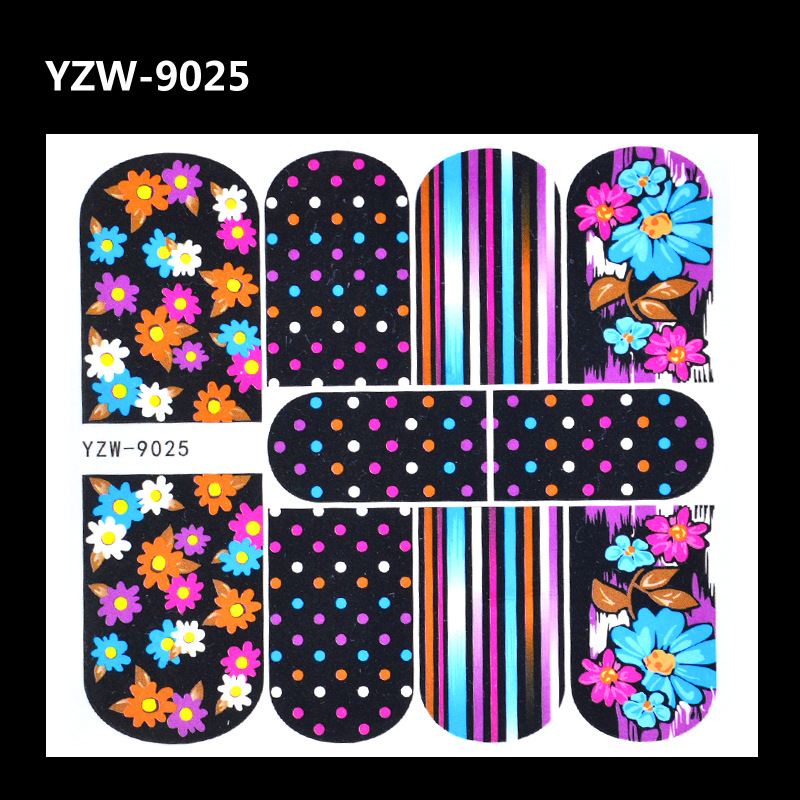 

1Pcs Colorful Chrysanthemum DIY Nail Art Nail False Acrylic Tips Full Tips Coffin Fake Nails UV Gel Manicure Fake, 29