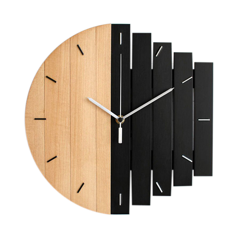 

Promotion! Wooden Wall Clock Modern Design Vintage Rustic Shabby Clock Quiet Art Watch Home Decoration B