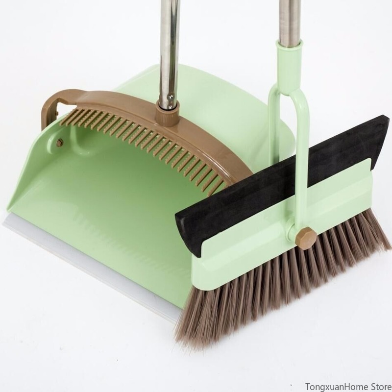 

Broom Dustpan Cleaning Kit Multi-Function 2-in-1 Broom Windproof Dustpan Cleaning Floor Hygiene Durable Tool