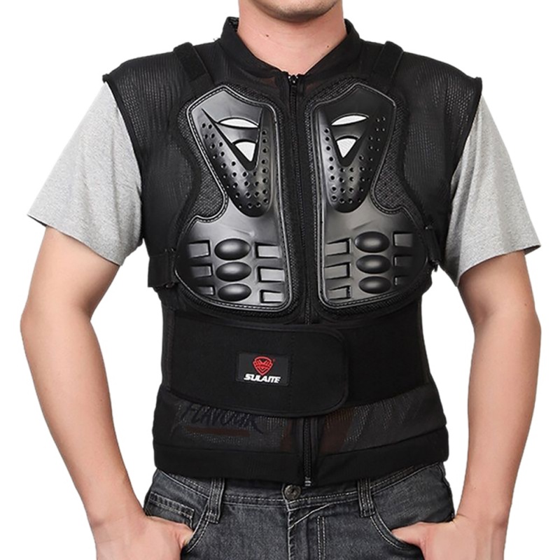 

Men Motorcycle Sleeveless Jacket Armors Motocross Riding Knight Protector Off-road Riding Armor Jacket Back Guard -3XL, As pic