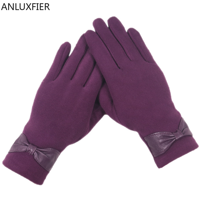 

H9945 Korean Fashion Gloves Women Autumn Winter Thickened Warm Thermal Outdoor Mittens Thin Riding Driving Female Hand Muff