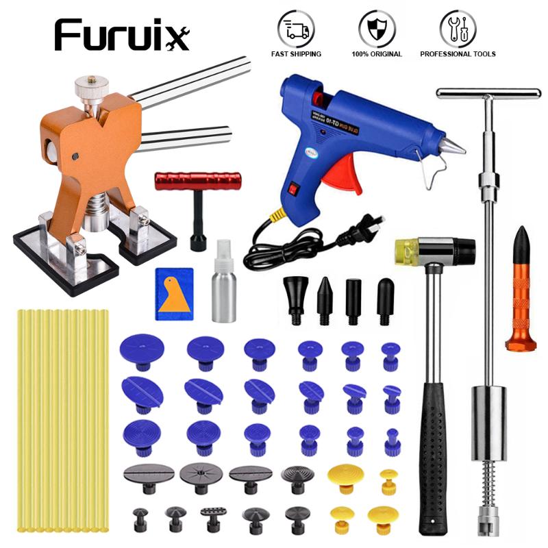 

FURUIX PDR Tool Paintless Dent Repair Puller Lifter Glue Gun Line Board Car Removal Kit