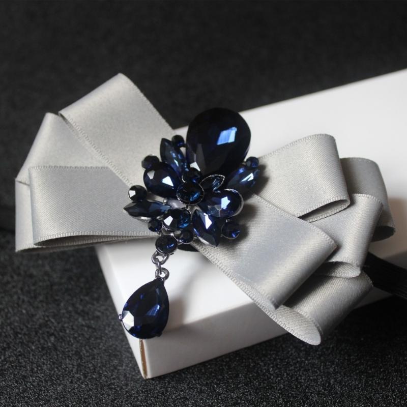 

free shipping casual New men's male fashion bow tie Formal Collars Groomsmen Host Stylist Suits Shirts Gentleman Ties Rhinest