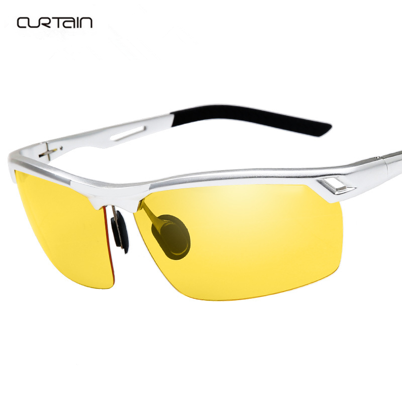 

Men's aluminium magnesium alloy polarized UV protection sunglasses fashion sports goggles driving night vision glasses
