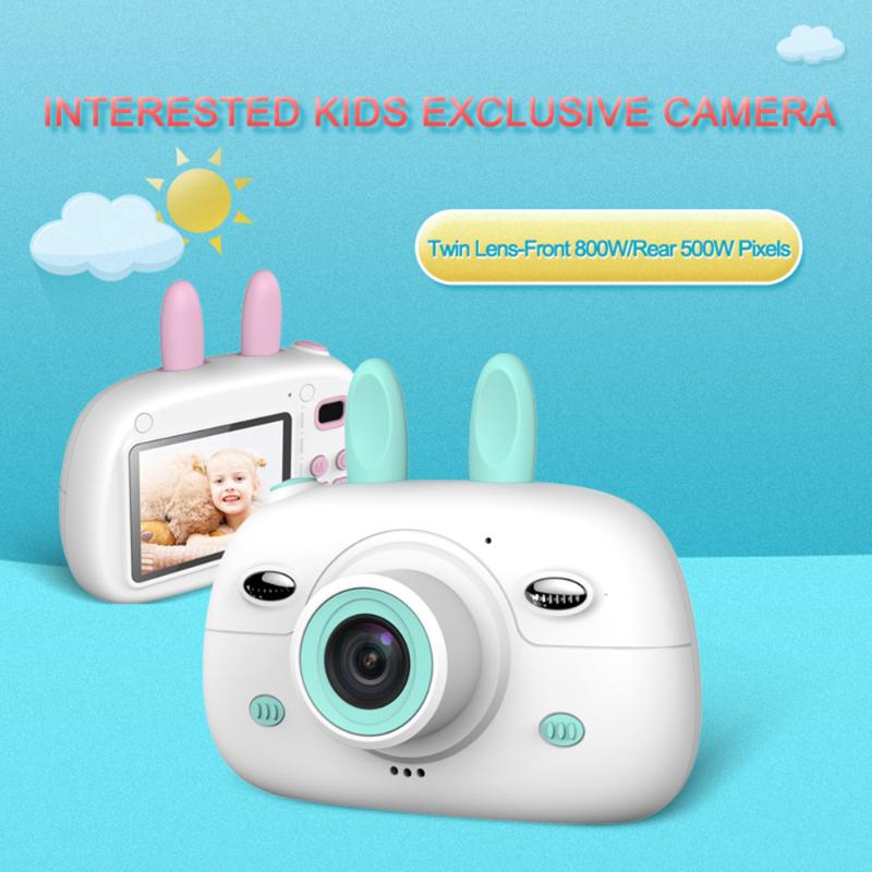 

Portable Kids Digital Camera Intelligent Focus Mode Large Screen Children Camera Cartoon Mini Dual Lens Digital For Kids