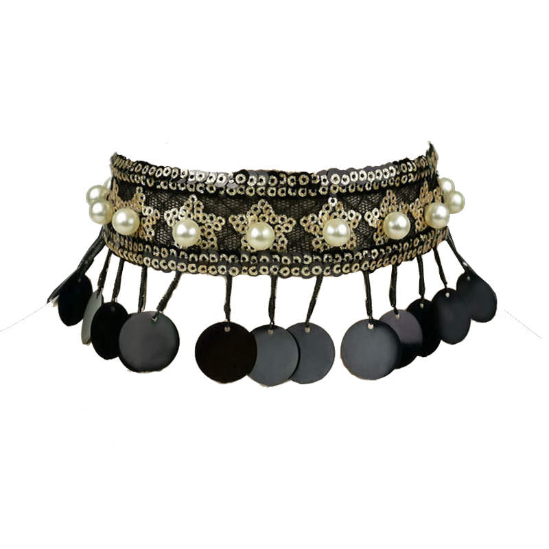 

YiYaoFa Halloween Lace Choker Necklace for Women Accessories shiny Jewelry Statement Necklace Collar Lady Party Jewelry Y526