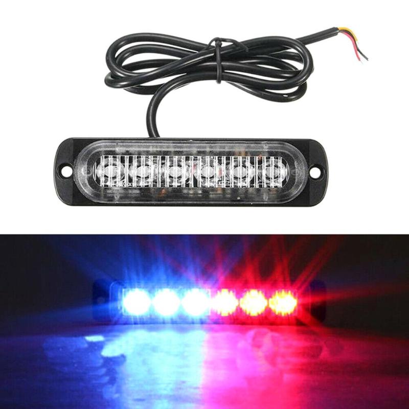 

1x 18W 6 LEDs Strobe Dash Emergency Flashing Warning Light for Car Truck Motorcycle 12/24V Yellow Ultra-thin Strobe Warning Lam
