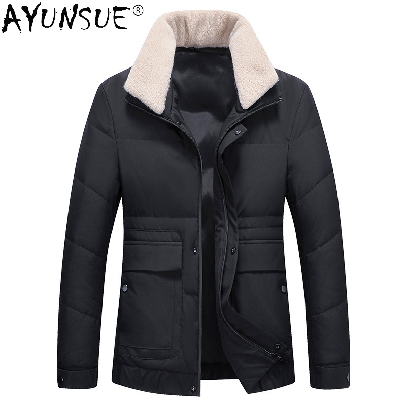 

AYUNSUE Winter Down Jacket Men Clothing Fashion Mens Jackets and Coats 2020 New Men's Clothes Warm Coat Ropa De Hombre LXR623, White
