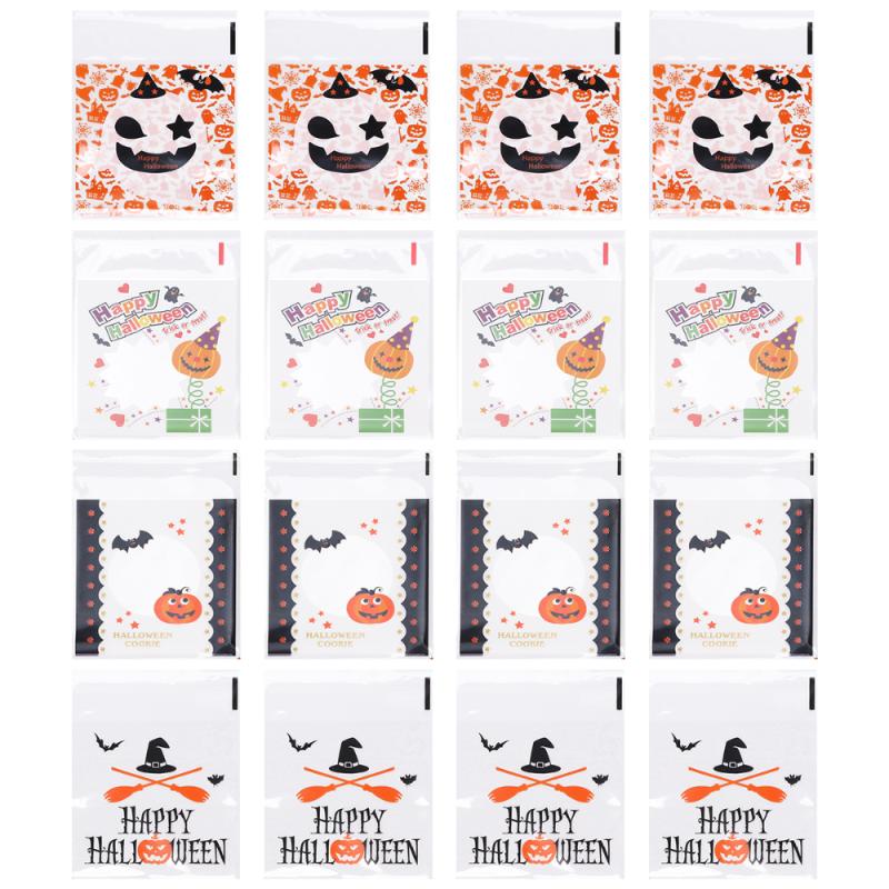 

Storage Bags 400Pcs Pumpkin Halloween Bakery Self Adhesive Candy