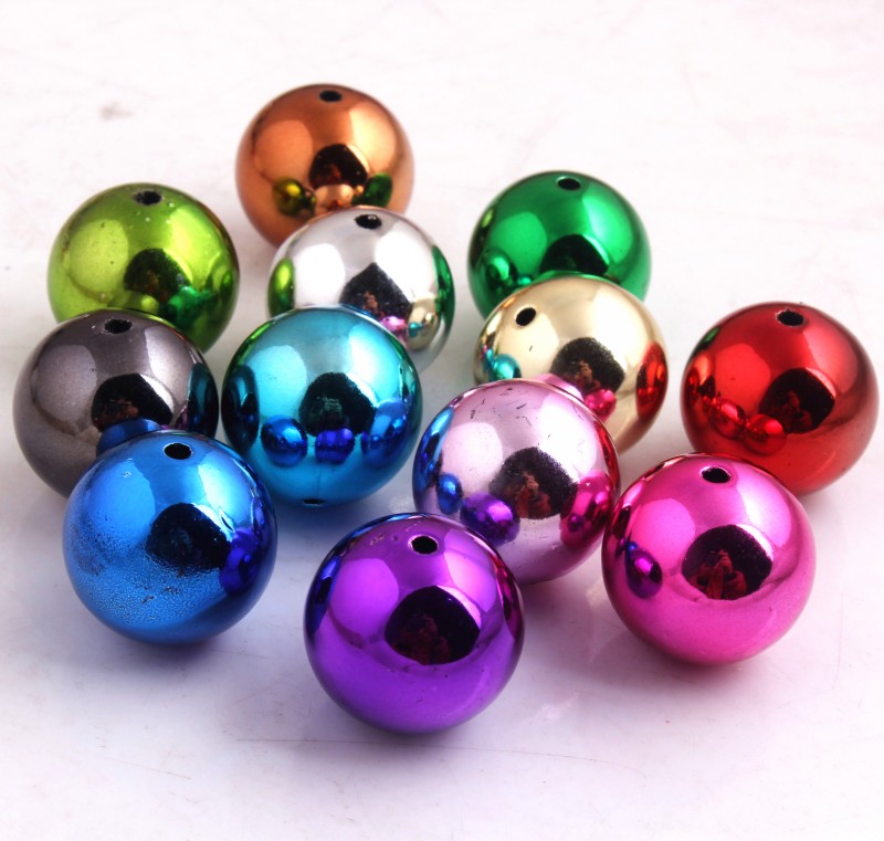 

Kwoi Vita UV Coating 20MM Acrylic CCB Beads Chunky Spacer Bead for Necklace Bracelet Jewelry Accessory 100pcs A lot