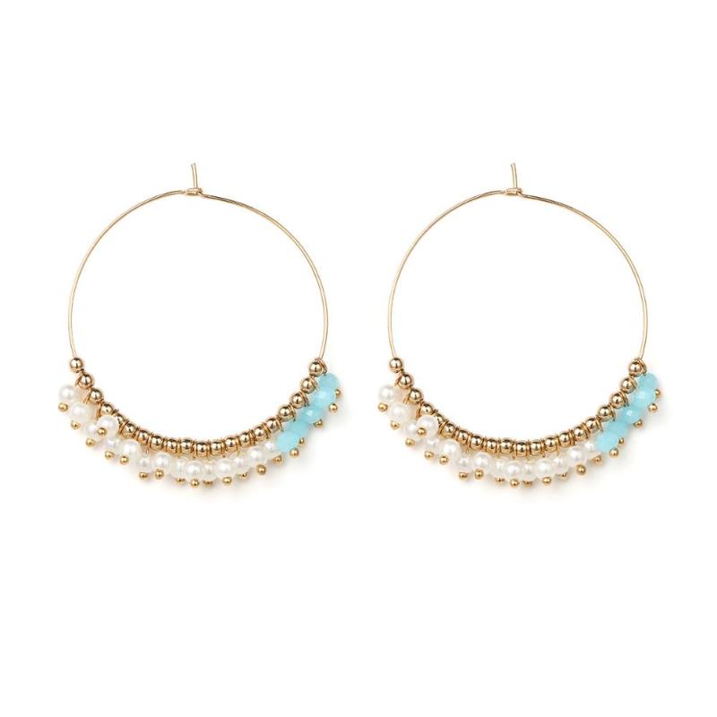 

Fringed Jewelry Exquisite Handmade Pearl Crystal Pendant Joker Personality Earrings