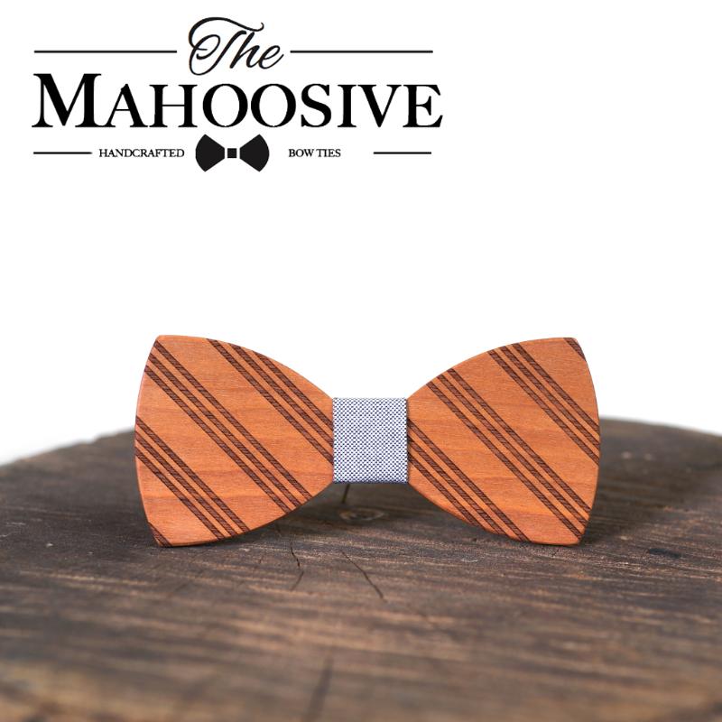 

Mahoosive Gravata Wedding Bow Tie Wooden Butterfly for Men's Suit Shirt Necktie Jewerly Accessory Geometric Fashion Cotton Adult