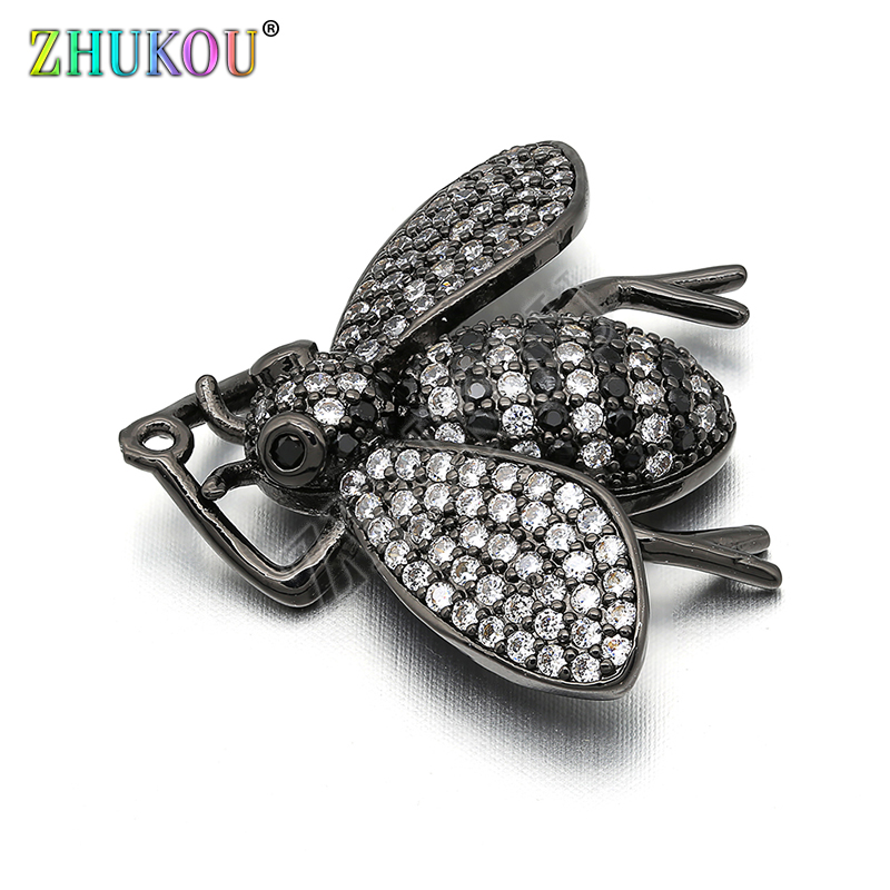 

29*25mm Brass Micro Pave Cubic Zirconia Beetles Charms Pendants DIY Jewelry Findings Accessories, Hole: 0.5mm, Model: VD289