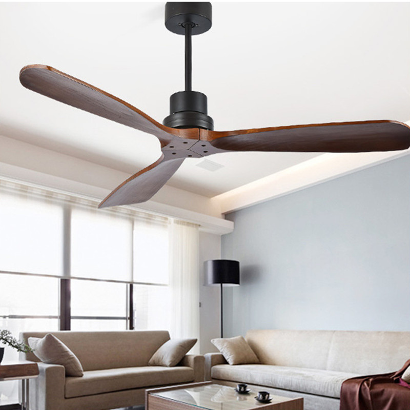 

Creative 42/52 Inch Nordic Industrial Ceiling Fan Wood Without Light Bedroom Dining Room Wooden Ceiling Fans Free Shipping