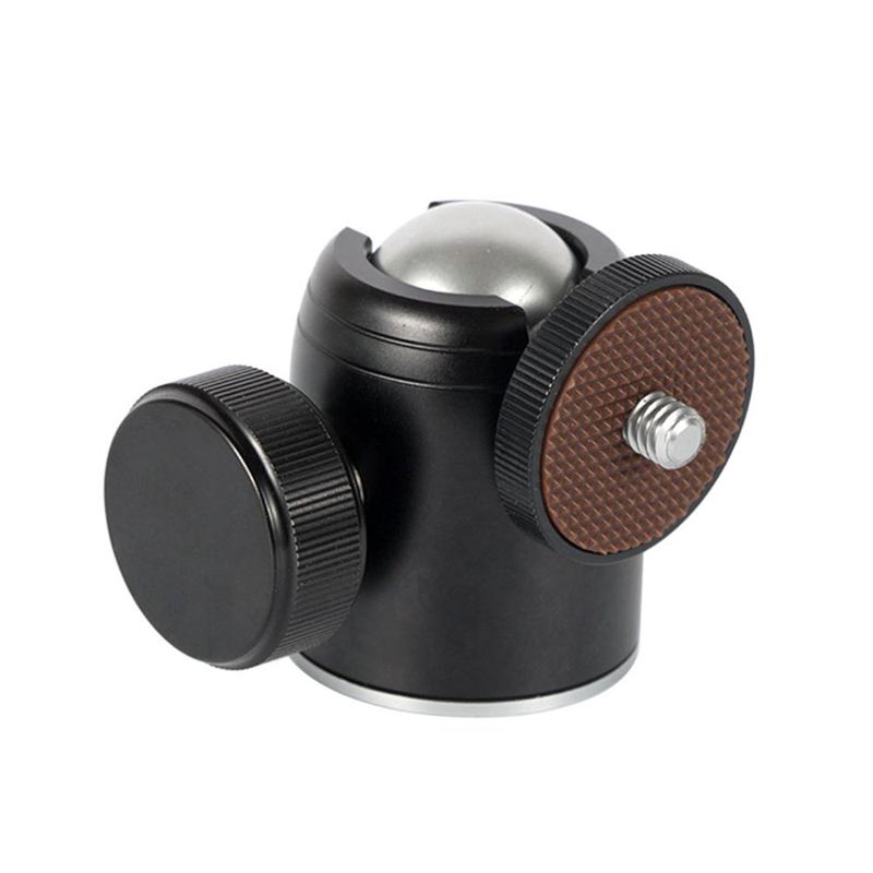 

360 Degree Aluminum Alloy Body Rotating Swivel Mini Tripod Ball Head With 1/4 Inch Screw Thread Base Mount For Lighter Dslr Came
