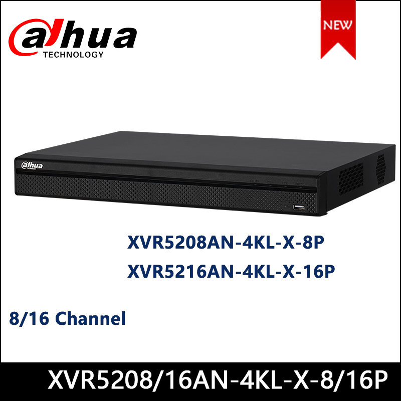

Dahua XVR XVR5208AN-4KL-X-8P / XVR5216AN-4KL-X-16P 8/16 Channel Penta-brid 4K 1U Digital Video Recorder PoC cameras inputs