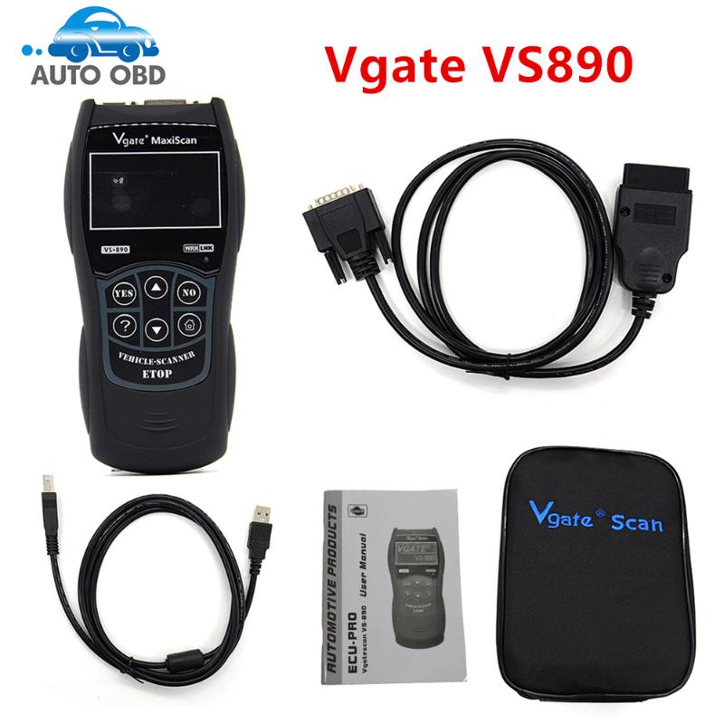 

Vgate MaxiScan VS890 Universal Diagnostic Tool Auto Scan tool VS 890 OBD2 Vgate VS890 Scanner Free Shipping