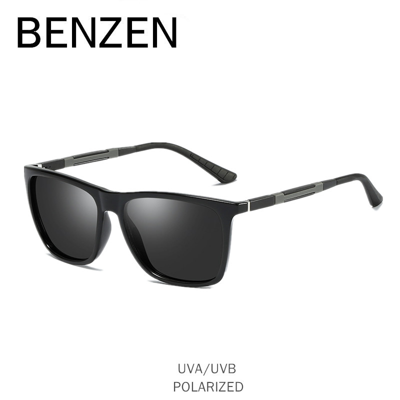 

BENZEN Polarized Sunglasses Men Classic Colorful Male Sun Glasses Oculos UV Protection Driving Glasses Black With Case 9305
