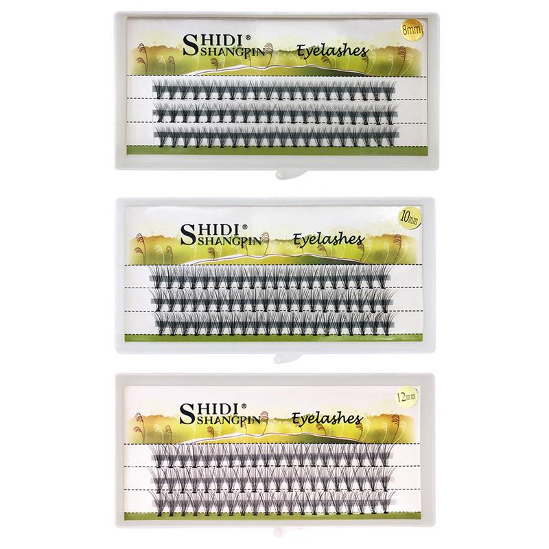 

8/10/12MM Single Grafting Soft False Eyelashes 0.07C 60 bundles/box 10 Roots/bunch