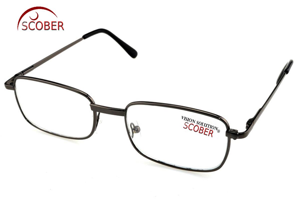 

2020 = Scober Natural Crystal Reading Glasses !two Pairs! Full-rim High-quality Alloy Frame Men Women Spectacles +1 +1.5 To +4