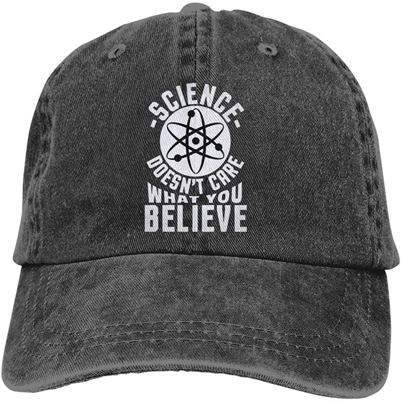 

Science Doesn Care What You Unisex Soft Casquette Cap Vintage Adjustable Baseball Caps, Black