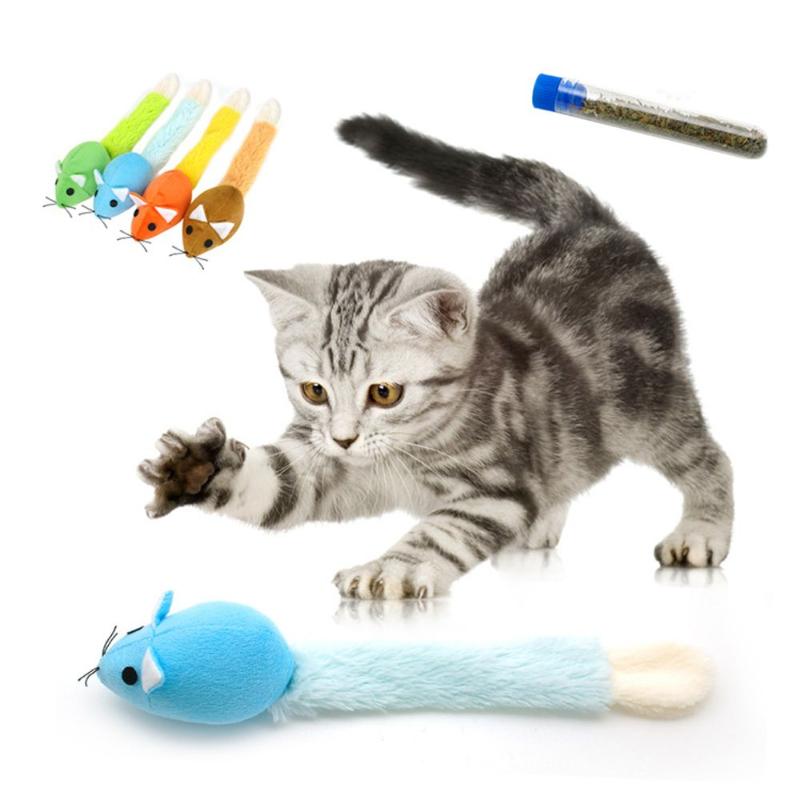 

1 Pcs Pet Cat Toy Color Long Tail Mouse Toy Plush Mice Rat Toys Kitten Funny Playing Training Interactive DIY Pet Products