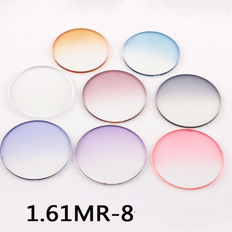 

2 PCs 1.61 1.67 Anti Blue Light Myopia Hyperopia Gradient Color Glasses Lens MR-8 Optical Glasses Prescription Sunglasses Lenses