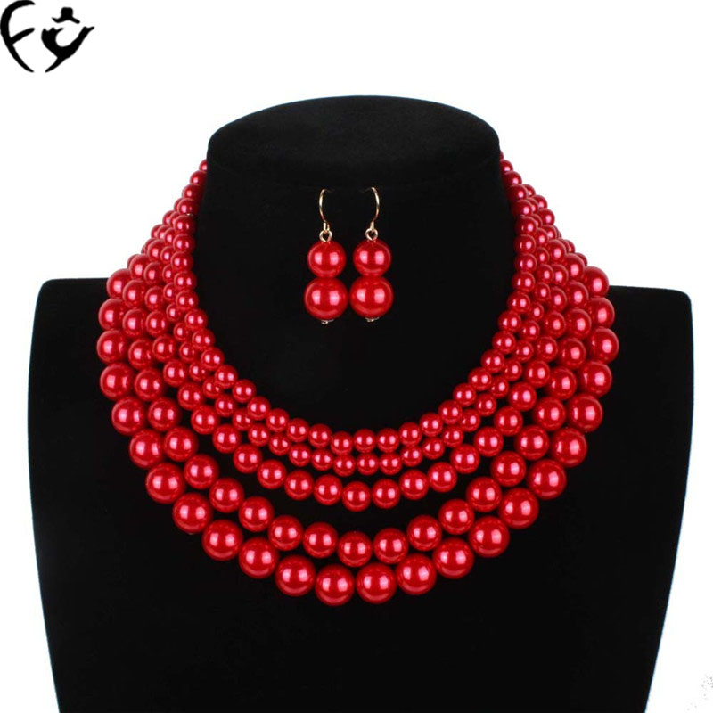 

European and American style multi-layer necklace FY18080411, As pic
