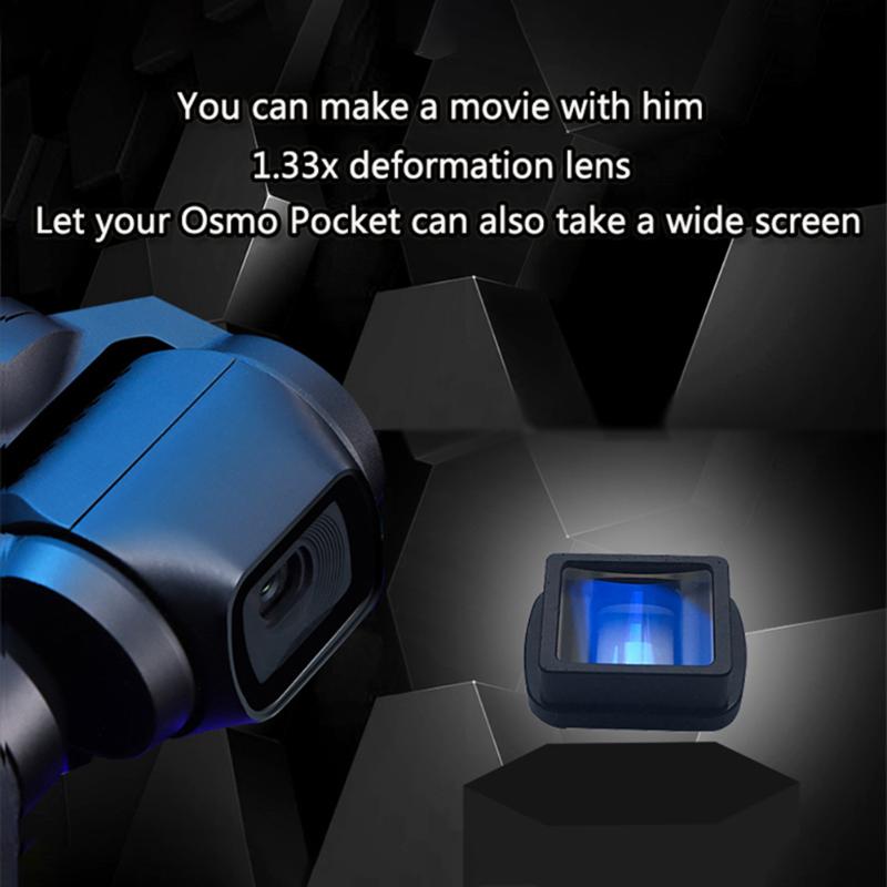 

Pocket Optical Glass Lens Large Wide-Angle 1.33X Anamorphic Lens Portable Quick Release Kit Lightweight for DJI Osmo