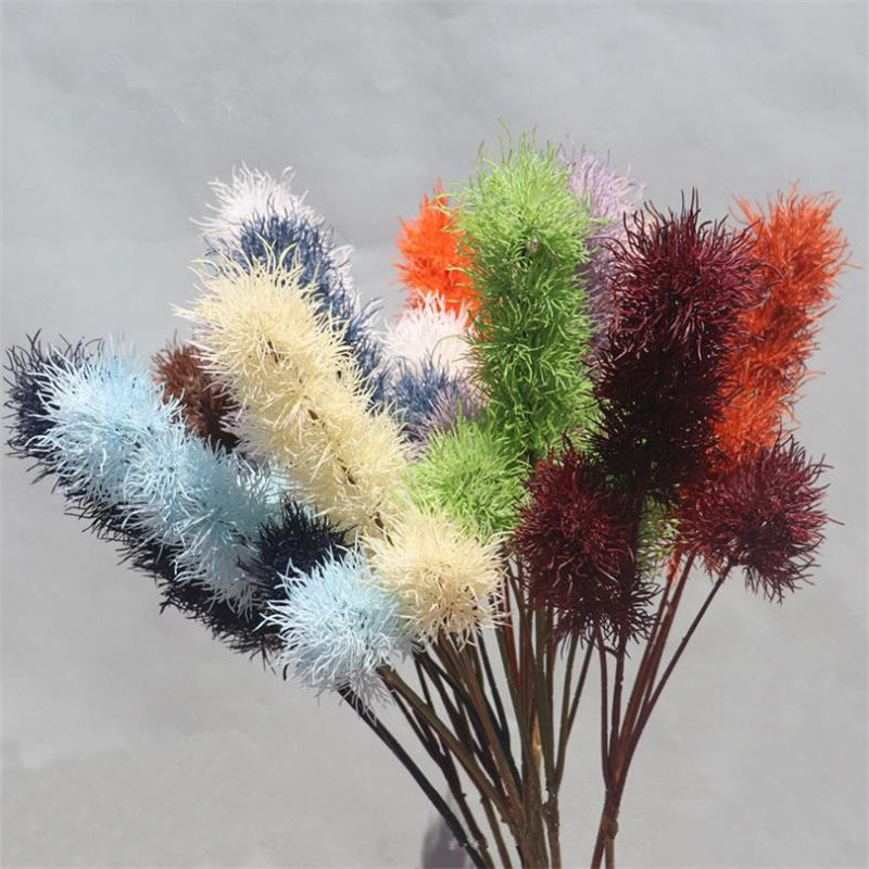 

10Pcs Fake Arhatia (3 heads/piece) 31.5" Length Simulation Plastic Bristlegrass for Wedding Home Decorative Artificial Plants, 02