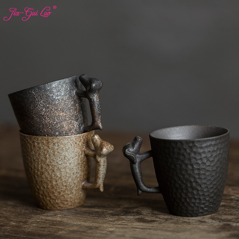 

JIA GUI LUO Cup Coffee Mugs Ceramic Mug Travel Mug China Anniversary 120ML CREATIVE Pottery Handgrip Gifts for Husband I066