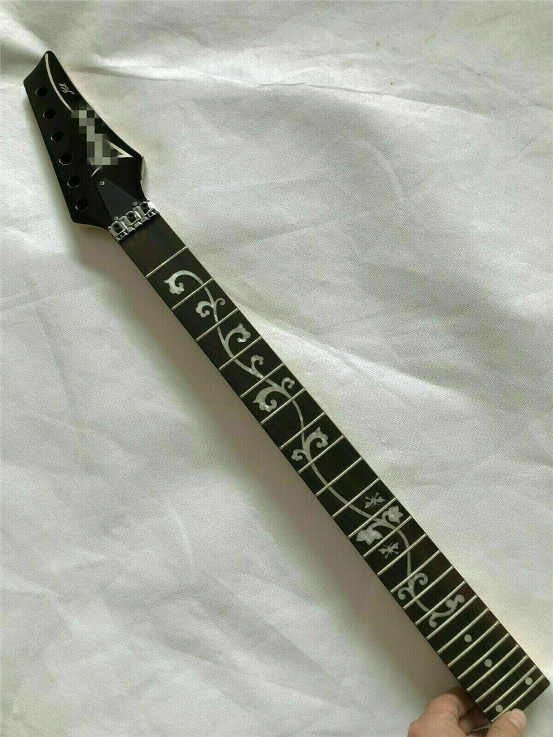 Electric guitar neck replacement 24Fret Maple Rosewood fingerboard Tree inlay-image-583748593