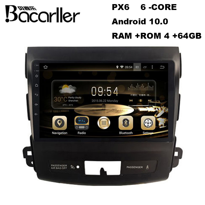 

PX6 android 10 4G+64G Car Radio Multimedia Player Navigation GPS For Mitsubishi Outlander xl 2 2005-2011 car dvd