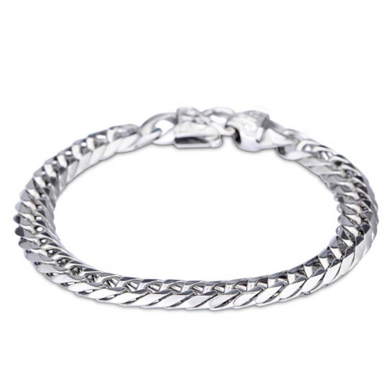 

9.3mm Wide Chunky Curb Link 316L Stainless Steel Bracelet Mens Boys Chain Hip Hop Biker Jewelry 8.3in Gift For Boyfriend