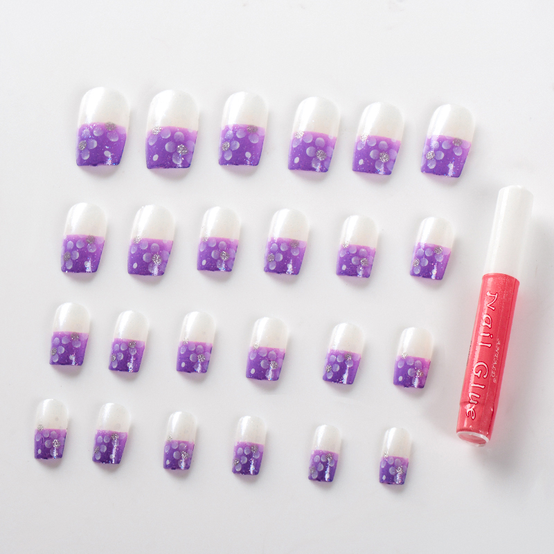 

24PCS Acrylic False Fake Nail Art Fingernail Oval Professional Full Cover Fasle Nail Art Fingernail Full Color Card Polish, Am03906