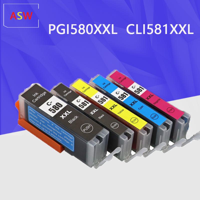 

PGI-580 CLI-581 PGI-580XXL CLI-581XXL Ink Cartridges Compatible Canon 580 581 580XXL 581XXL Work with Canon Pixma TS8150 TS8151