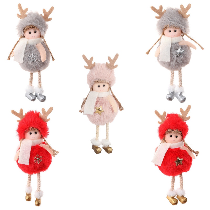 

Christmas Plush Angel Doll Pendant Child Cute Doll Tree Hanging Pendant New Year Kids Gifts Decoration For Home