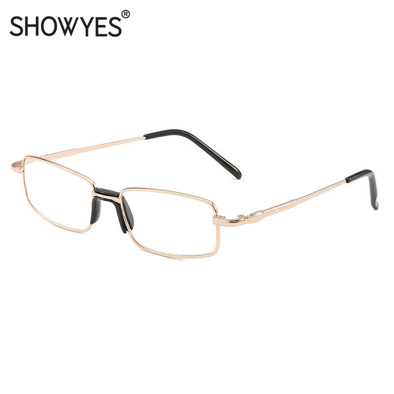 

Vintage Gold Reading Glasses Square Frame Hyperopia Glasses Men Diopter +1.0~ +4.0 Eyeglasses For Presbyopia Business Male 591