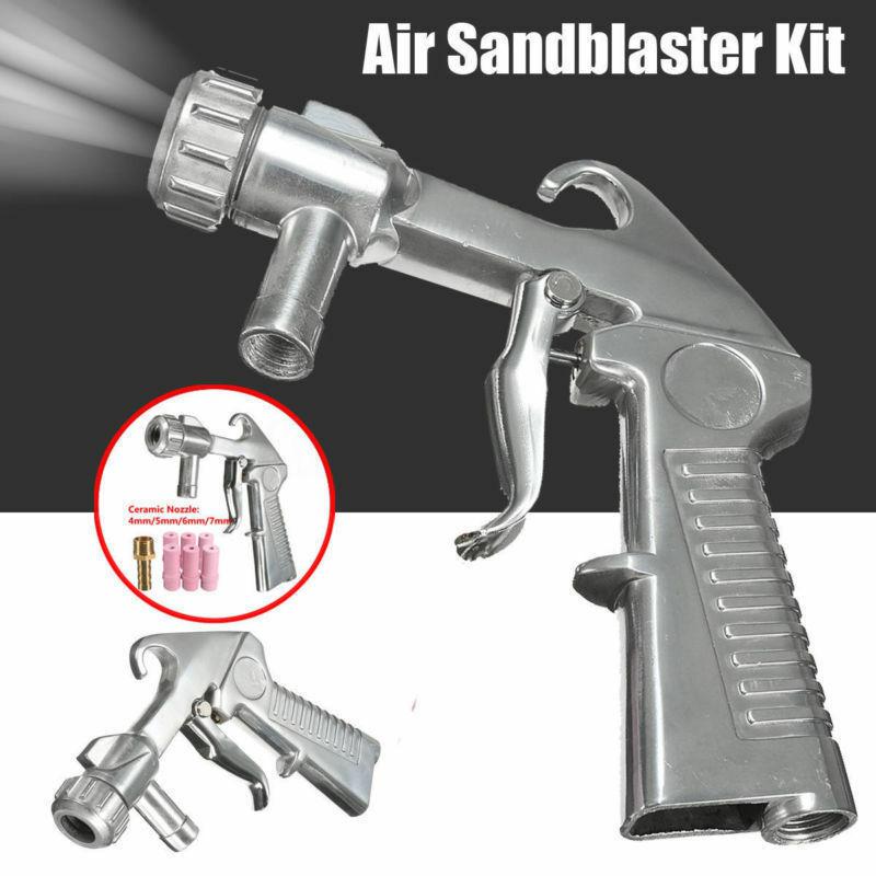 

AKDSteel Sandblaster Air Siphon Feed Blast Nozzle Ceramic Tips Abrasive Sand Blasting(Silver