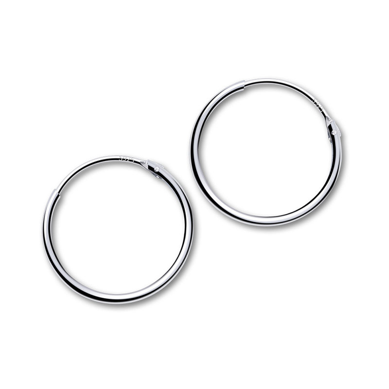 

100% 925 Sterling Silver Hoop Earrings For Women Fashion sterling-silver-jewelry Girl Circle Hoops Earring Ear Accessories