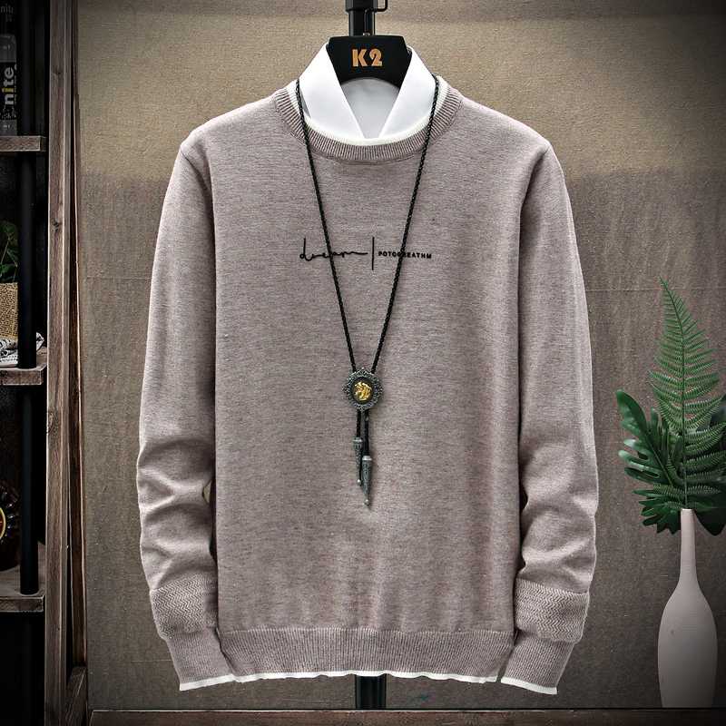 

New Autumn Winter Cashmere Sweater Men Soft Warm Slim Fit Pullover Men Round Neck Men's Christmas Sweaters Keep Warm pull homme, Black