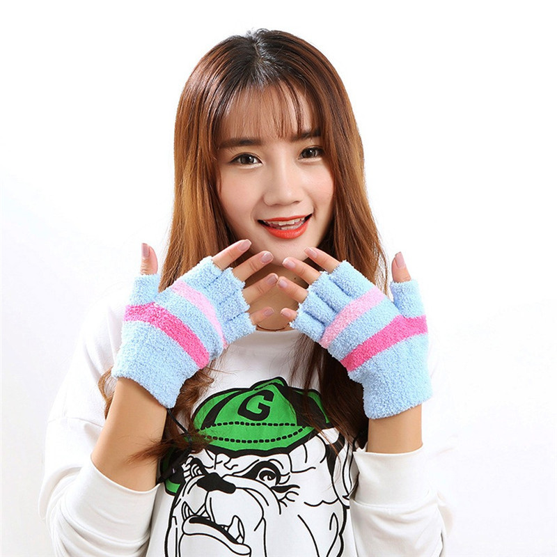 

USB Heating Winter Hand Warm Gloves Heated Fingerless Warmer Mitten Hand Gloves guantes eldiven handschoenen 40FE14