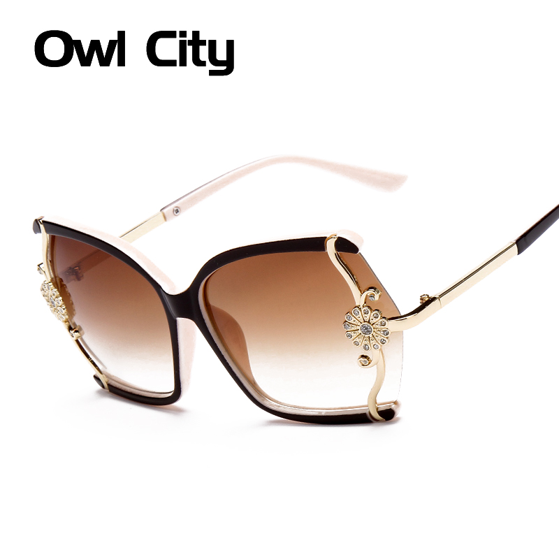 

Vintage Women Sunglasses Butterfly Glasses Flower Large frame Travel Sun Glasses Feminino